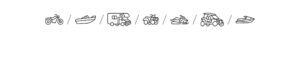 Personal Auto, Boat, Motorhome, Travel Trailer, Snowmobile, Motorcycle, and Commercial Auto.